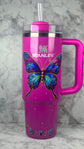 Pink/Butterfly Stanley Stainless Steel Cup